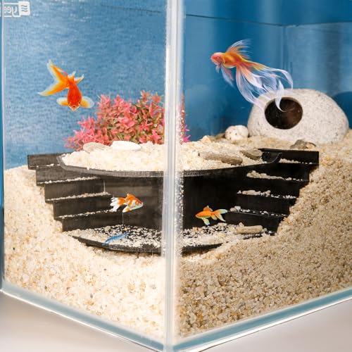 Aquarium Fish Tunnel/Cave, Black, Resin, Modern, 2.5 Inches, Tabletop, Corner Fish Hide, Fish Tank Decoration - color: Black, style: Style 2