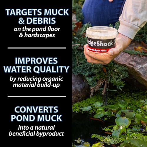 CrystalClear SludgeShock, Outdoor Fish Ponds & Water Garden Sludge Control, Backyard Koi Pond Beneficial Microbe Balls, Enzyme Muck Reducer Treatment