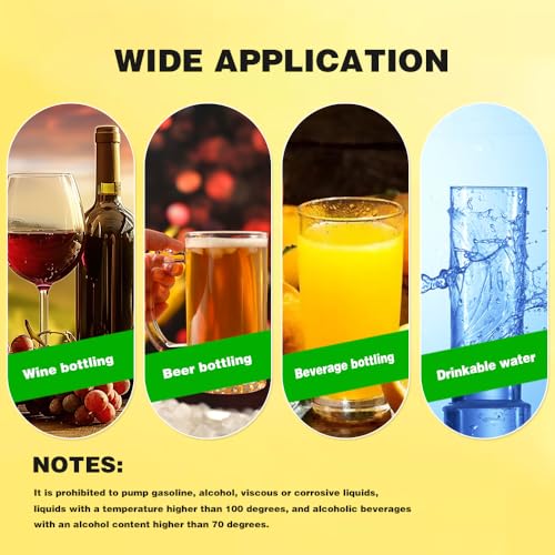 Household Electric Water Transfer Pump 110V Speed Adjustable for Ice Maker Coffee Machine Water Cooling,Food Grade Auto Siphon Self Priming Pump for Bottling Wine,Beer and Kombucha,2L/Min,Low Noise