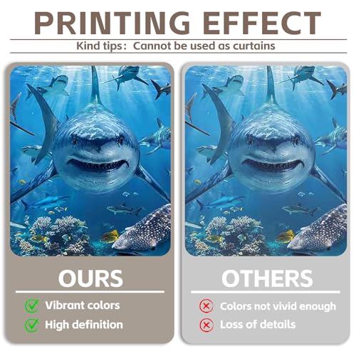 7x5ft Shark Theme Backdrop Under the Sea Deep Ocean Underwater World Aquarium Coral Reef Shallows Photography Background Kids Party Decorations Photo Banner Props