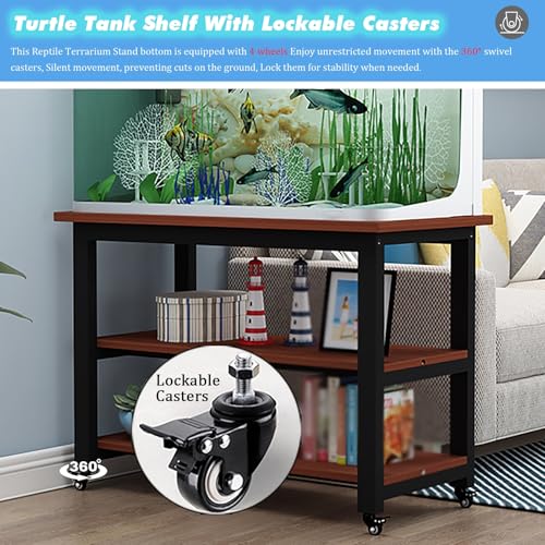 Rustic White Multi-Tier Aquarium Stand - Heavy Duty Fish Tank Storage Rack with 3-Tier Shelves for Reptiles & Pets, Metal Frame Vivarium Furniture, Durable & Stylish - color: A-style, size: 100x40x74cm/39.4x15.7x29in