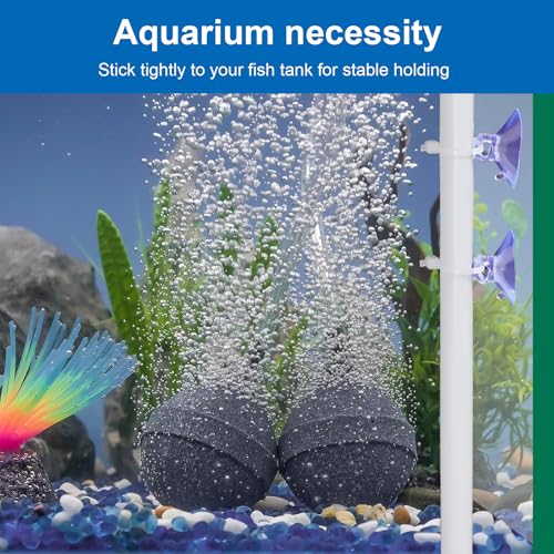 15 Pcs Aquarium Suction Cups with 30 Pcs Zip Ties - Transparent Suction Cup for Aquarium, Plants Binding, Moss Shrimp Nest Landscape Fixation - Utility Sucker Pads for Kitchen Hanging Organization