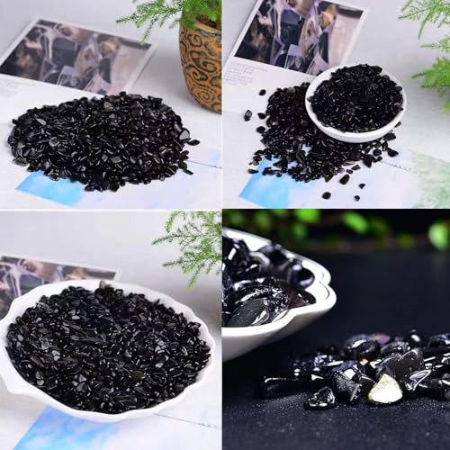 Pebbles Polished Gravel,Natural Polished Stones for Flower Bed Fish Tank Plants 3.5-Oz(Black) - color: Black