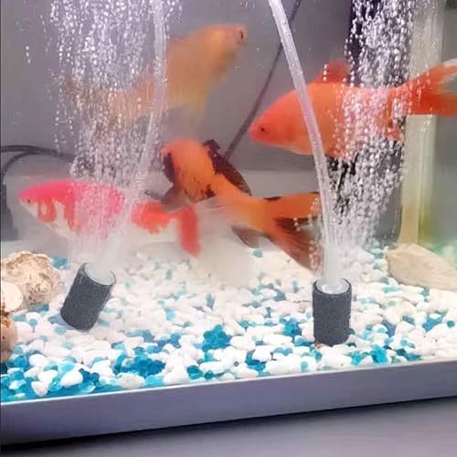 12PCS 0.6 Inch Aquarium Air Stones, Cylinder Bubble Diffuser for Fish Tank Air Pump, Aerator Accessories for Aquariums, Hydroponics and Ponds