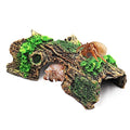 Oooct Hermit Crab Climbing Toy, Aquarium Betta Fish Hideout Caves, Resin Hollow Tree Trunk Ornament, Tank or Aquarium Decorations, Climbing and Hide Toy for Reptile Lizard Newt Hermit Crab
