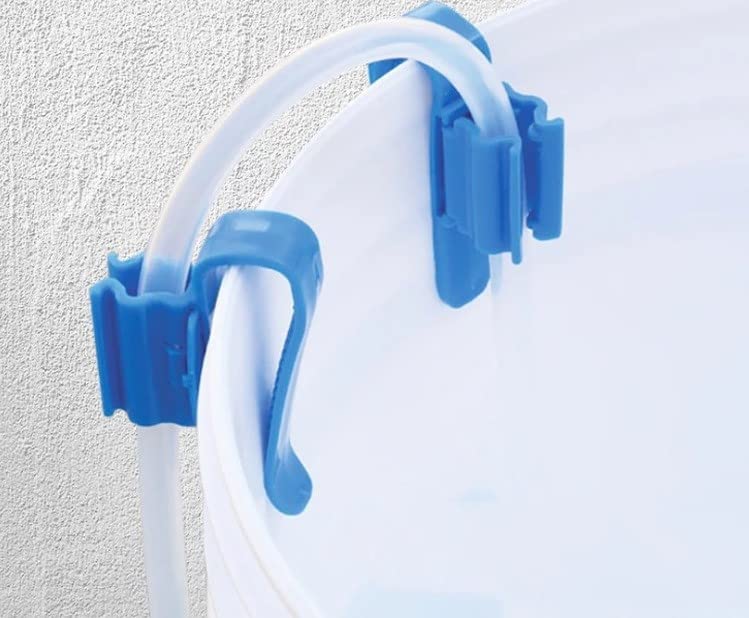 2Pcs Hose Holder Plastic Fish Water Pipe Clamp Adjustable Aquarium Filtration Bucket Mounting Clip, Fit fir 8mm to 16mm Hoses