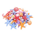 Angoily Fake Seashells 48PCS Mini Resin Sea Animals Figures, Micro Landscape Ornaments, Marine Creatures Decorations for Crafts Aquarium, Terrarium, DIY Beachy Home Decor