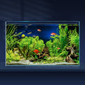 10 Gallon Ultra Clear Glass Fish Tank, Rimless Low Iron Aquarium for Betta/Nano/Goldfish/Snail/Shrimp, Big Fish Tank & Cover Set & Feeding Ring & Cleaning Tools - color: 10 Gal