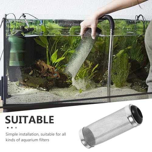 Totority Stainless Steel Aquarium Intake Strainer Fish Tank Pre-Filters Cover Protective Mesh Guard for Shrimp Tanks Water Filtration System Versatile Application