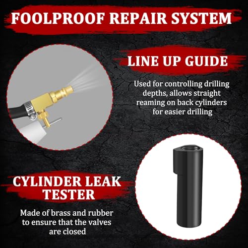 38900 Two Valve Ford Triton Tool Kit, Foolproof Repair System, Spark Plug Thread Repair Kit Compatible with 4.6L, 5.4L and 6.8 V-10 Ford Triton Two Valve Engines (Black) - color: Black