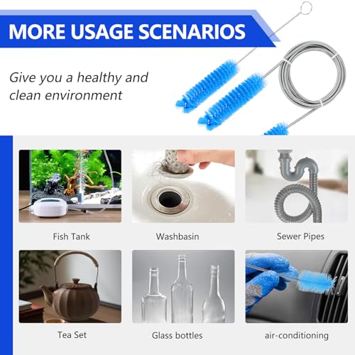 CPAP Cleaning Kit, CPAP Cleaner & CPAP Hose Cleaner Brush for CPAP Machine | CPAP Tube and Mask Cleaning Brush,CPAP Accessorie Supplies，CPAP Hose Cleaner Brush，Universal Fit For 15mm & 22mm CPAP Tubes