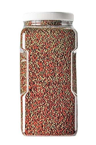 3.5mm - 1/8" Micro Wafer Mix of Spirulina Algae & Intense Color Enhancing Sinking Micro Wafers for Catfish, Plecos, Bottom Fish, Shrimp, Crabs, All Tropical Fish..2-lb Med Jar - size: 2 Pound (Pack of 1)
