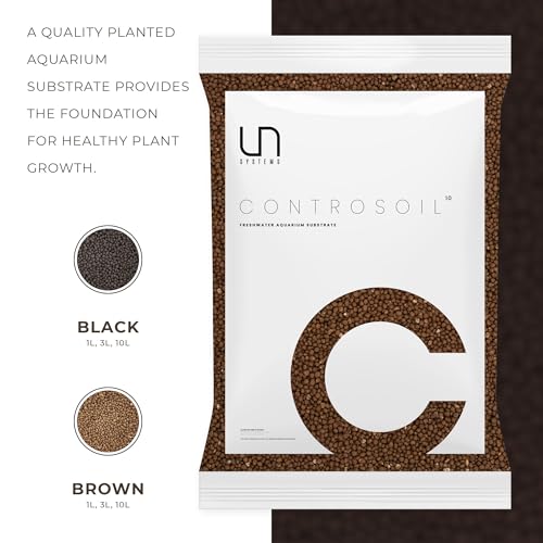 Ultum Nature Systems Controsoil - Freshwater Aqua Soil Substrate for Fish, Shrimp, Live Plant Propagation and Aquascaping - 6.8pH Low Ammonia, Volcanic Ash - Brown, Normal (3 Liter) - color: Brown - Normal, size: 3 Liters (2.7 kg)