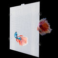 2 Sets Fish Tank Divider with Self-Adhesive Hook and Ties, Plastic Cuttable Aquarium Grid Plate DIY Adjustable Fish Separator Accessories 13 x 17.3 Inch (Large)