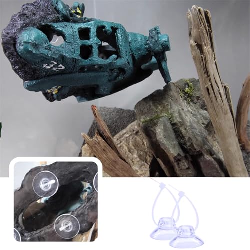 20PCS Aquarium Suction Cups with 20PCS Adjustable Cable Ties for Plants, Planter, Binding Moss Shrimp Nest, Fish Tank Suction Cups
