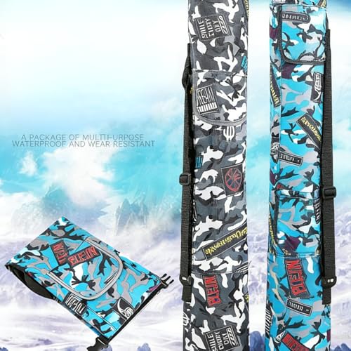 Rod Storage Cover,Fishing Rod Sleeve,Beach Umbrella Storage,Kite Bag,Canvas Bag,Golf Umbrella Cover,Waterproof Multi-functional Case - color: Blue-51 inches