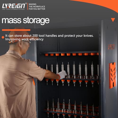Mass Storage CNC Tool Holder Storage Cabinet, CNC Tool Storage Rack Organizers with Lock, Multi-Purpose CNC Tool Holder Station Suitable for Machinists Workers - size: BT/CAT50-84CAP
