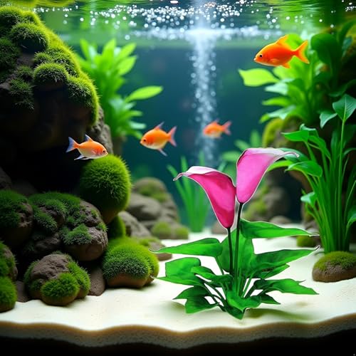 Artificial Aquarium Plants, Silk Plastic Waterweed Decorations for Fish Tank, Hydroponic Simulation Plants for Home Office