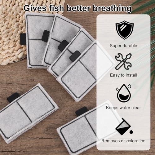 lasuroa Filter Cartridges Compatible with Topfin Top Fin EF-S & BF5 BETTAFLO, 3.7x2.1 Inch Fish Tank Filter Cartridge Replacement for Aquarium Water Filtration (EF-S, 6) - style: EF-S
