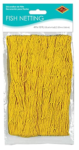 Fish Netting (Yellow) Party Accessory (1 Count) (1/Pkg) - color: Yellow, size: 4' x 12'