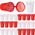 20 Pcs Fishing Bait Cage Trap Fish Lure Feeder Basket Holder Plastic Bait Bucket for Crawfish Minnow Shrimp Earthworm Crab Carp Catfish Traps Cast Net