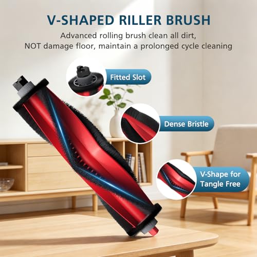 Q7 M5+ Accessories for Roborock Q7 M5/ Q7 L5+/ Q7 L5 Robot Vacuum, Replacement Parts with 2 Main Brush, 6 Mop Pads, 4 HEPA Filters, 6*Dust Bags, 6 Side Brushes, 2 Tools - style: for Q7 M5+/L5+