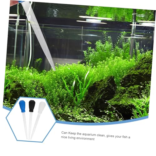 Beaupretty 3pcs Fish Tank Cleaning Tool Nozzle Siphon Compact Waste for Aquatic Plants and Pets Lightweight Manual Cleaner Easy to Store and Use