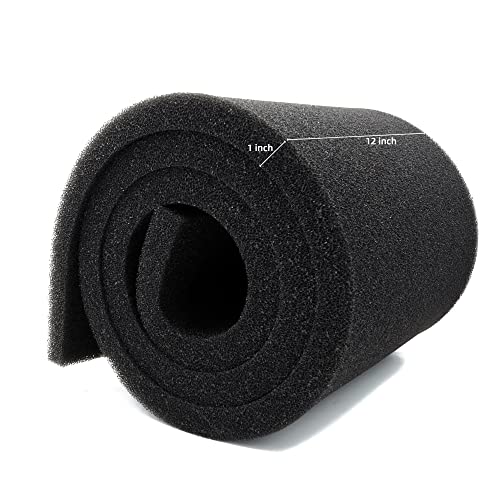 ALEGI Aquarium Filter Media Foam Material Cut to Fit, 72" x 12" x 1" Bio Pre Filter Sponge Pad Sheet for Fish Tank (12" x 72" x1"-40ppi) - size: 12" x 72" x1"-40ppi