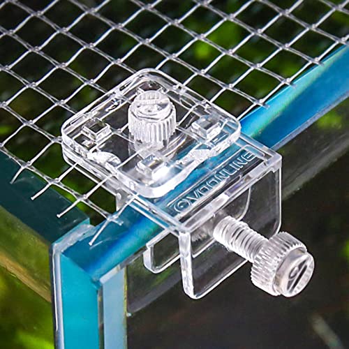 2Pcs Acrylic Aquarium Cover Clip, Clear Fish Tank Glass Cover Clip, Fish Tank Lid Clips Supports Holder, Aquarium Lid Clips for Rimless Or Rim Fishtank