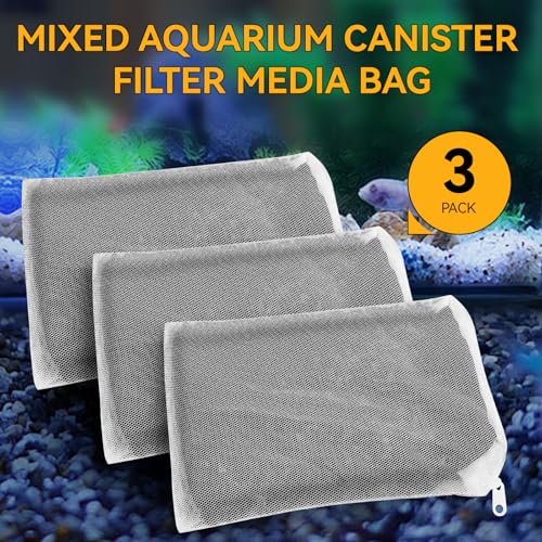 3 Pack 8 Oz Pro-C Mixed Aquarium Canister Filter Media Bag (Activated Carbon + Zeolite) for Penn-Plax Cascade Filter Parts, Also fits Eheim ECCO, Eheim Pro/Pro II, AquaClear 500 and FilStar Canisters