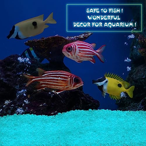 Wesiti Glow in the Dark Gravel, Fluorescent Glow in the Dark Rocks Decorations Fish Tank Rocks Decorative Aquarium Gravel Stones for Garden Room Planter Aesthetic, 300g/ 0.66lb (Blue Green, 3-5 mm) - color: Blue Green, size: 3-5 mm