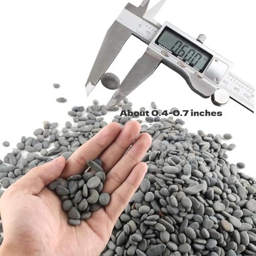 45lb River Rocks Pebbles for Plants & Succulents, Decorative Outdoor Landscaping Garden Rocks, Natural Small Mexican Beach Pebbles Aquarium Rocks Gravel for Fish Tanks Vase Yard Decor - size: 45LB, style: Small