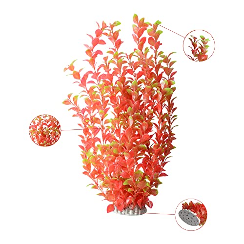 Saim Aquarium Artificial Plastic Plants Decor Fish Tank Ornament 16" Height Assorted Color