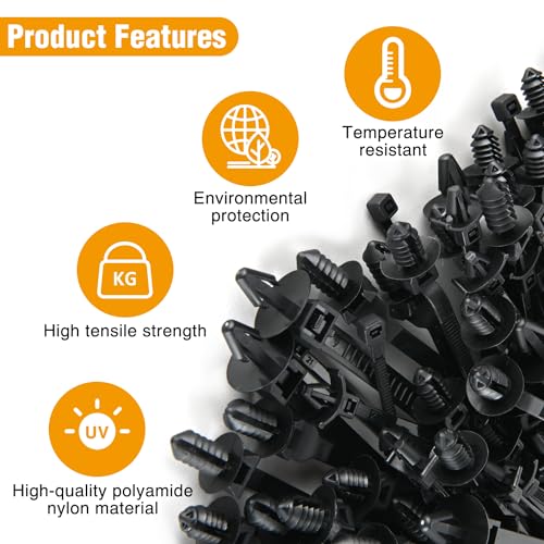 GOOACC Push Mount Cable Zip Ties Heavy Duty Nylon Push Mount 4 Popular Sizes Self Locking Cable Strap Assortment for Indoor Outdoor Wire Tying Construction Auto ect. -120 Pcs - color: 120pcs Push Mount Cable Zip Tie-4 Sizes