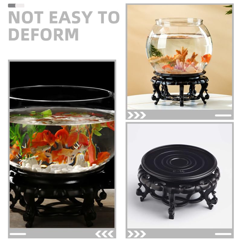 Resin Fish Bowl Stand 8.85X8.85X3.93In High Leg Plant Holder for Fish Tank Goldfish Aquarium and Small Potted Plants Display