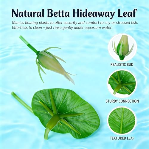 3pcs Betta Fish Hammock, Betta Fish Tank Accessories, Floating Rest Platform for Small Nano Aquariums