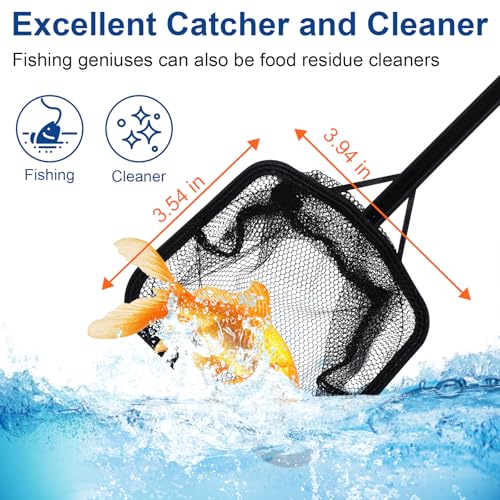 Fish Tank Cleaner Kit, Gravel Vacuum for Aquarium, Fish Tank Aquarium Vacuum Gravel Cleaner, Aquarium Siphon with Magnetic Fish Tank Glass Cleaner, Aquarium Cleaning Tools Water Changer