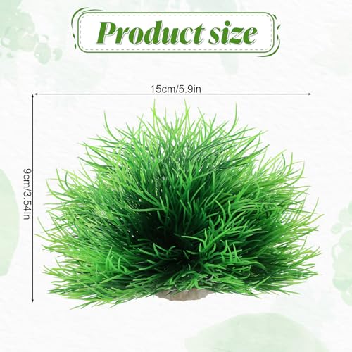 2 Pcs Aquarium Plants Decorations Fish Tank Decorations Artificial Fish Tank Plants Plastic Fishes Tanks Accessories Small Large Aquarium Decoration Plastic Artificial Plant(Light Green) - color: Light Green