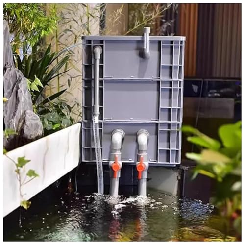Aquarium Filter Kit, 3-Tier External Water Cycle System for Ponds and Fish Tanks, Adjustable Flow DIY Turnover Box - size: 40x30x50cm