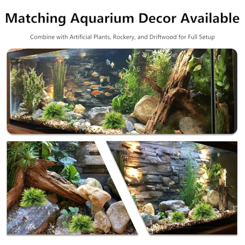 2PCS Realistic Aquarium Plants Artificial Grass for Fish Tank Aquarium Grass Small Soft Plastic Fake Plants Turtle Decorations Mini Fish Tank Ornament Green Plant Set