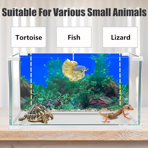 XCNO Fish Backgrounds Paper Double Sides Undersea Aquarium Background Poster Colorful Sea Anemone Fish Tank Background Sticker Decorations 16"x 33" - color: Sea Anemone, size: 15.6" x 33" In