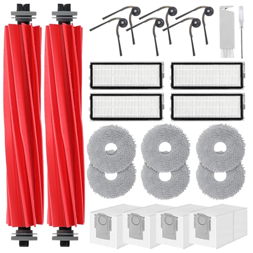 Accessories Replacement for Roborock Qrevo S Pro, QV 35A, QV 35S, QR 598, QR 798 Robot Vacuum, 2 Main Brushes, 6 Mop Cloths, 4 Filters, 6 Side Brushes, 4 Dust Bags, 2 Tool - color: QrevoSPro/QV35A/35S Accessories