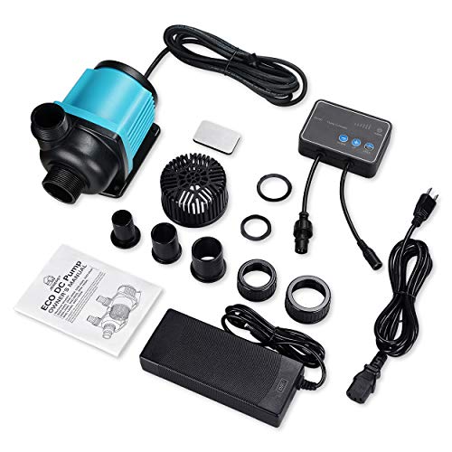 3170 GPH Aquarium 24V DC Water Pump with Controller, Submersible Return Pump for Fish Tank,Aquariums,Fountains,Sump,Hydroponic,Freshwater and Marine Water Use (3170GPH,86W,20.3FT) - size: 3170GPH,86W,20.3FT
