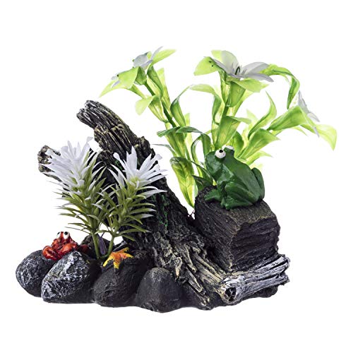 GloFish Driftwood Ornament, Large Detailed Aquarium Décor, Changes Color Under Blue and Black LEDs