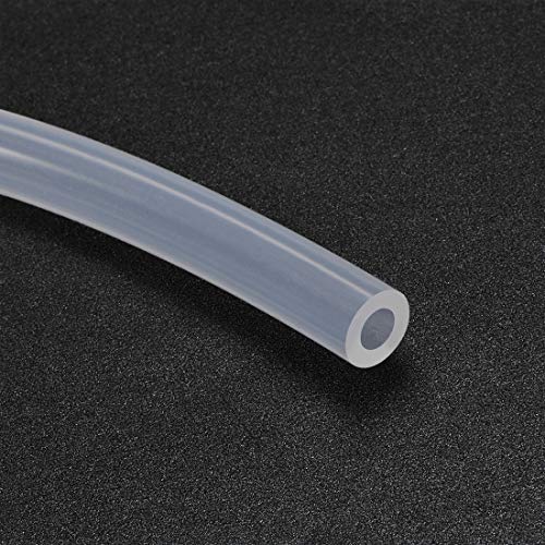 uxcell Silicone Tubing 3/16"(5mm) ID X 3/8"(10mm) OD 6.6ft(2m) Silicone Rubber Tube Air Hose Pipe for Pump Transfer Clear - size: 5mm x 10mm