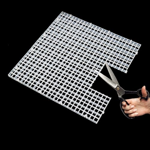 ALEGI 24 Pcs Aquarium Fish Tank Divider Plastic Egg Crate Aquarium Filter Bottom Tray Grid Isolation Board Partition Net Pane Separator (L 24pcs) - size: L 24pcs