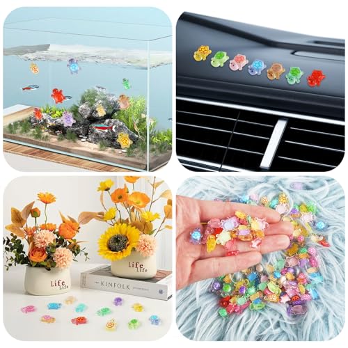 Tmtains Slime Charms Kawaii Resin Charms 3D Cute Nail Charm Mini Flatback Luminous Animal Charm Bulk Resin Jewelry Making Turtle Embellishments Supplies for Cell Phone Scrapbooking DIY Crafts - color: Eb 200Pcs Resin Turtle