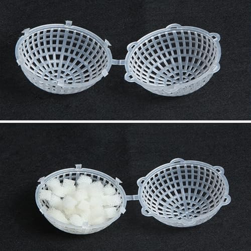 10 Pack Aquarium Moss Ball Holder Aquatic Plants Holder Habitat Floating Ball for Fish Tank Freshwater Aquarium Plant Decor Alternanthera Lilacina Amazon Sword Echinodorus Bleheri Java Fern