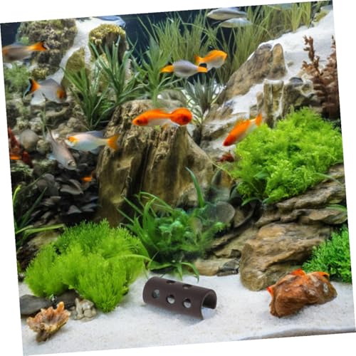 Toyvian 2pcs Ceramic Shrimp Cave Breeding Shelter Aquarium Hideout House Fish Tank Decorative Cave for Betta and Shrimp