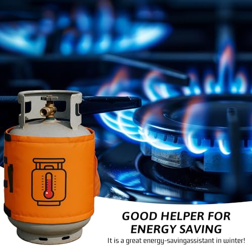 Propane Tank Heater Blanket with Thermostat & Timer, Adjustable 41-122°F Propane Tank Warmer Blanket for 5-40LB Gas LP Cylinders, Waterproof Propane Tank Heating Blanket for Outdoor Camping & Grilling